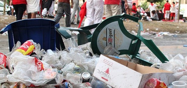 Los residuos de los Sanfermines